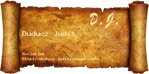 Duducz Judit névjegykártya