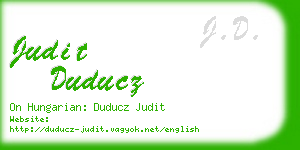 judit duducz business card